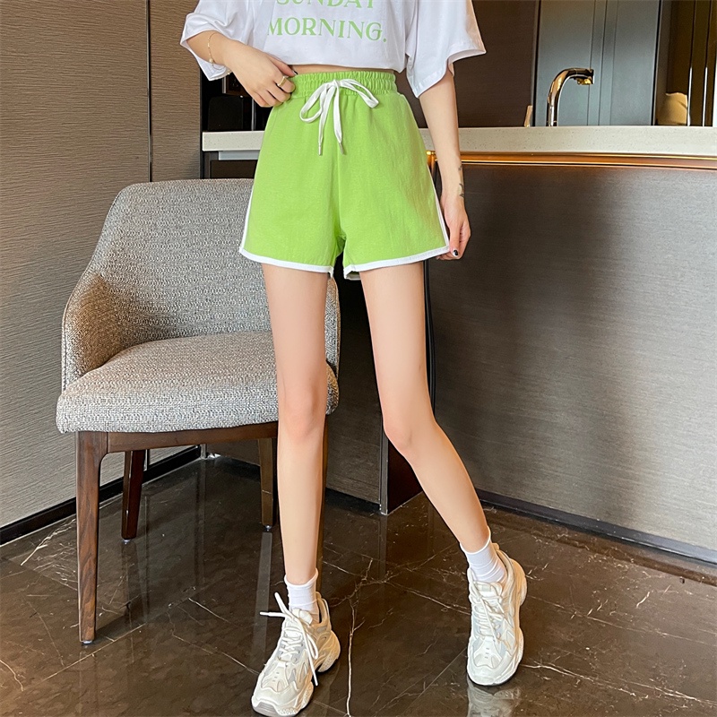 SUXI Quần Short Thể Thao Ống Rộng Màu Sắc Đơn Giản Cho Nữ