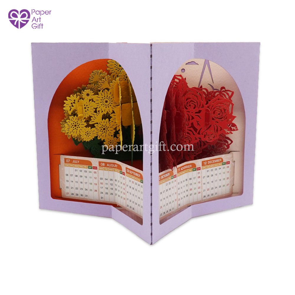 Lịch để bàn 2020 Hoa Lá Mùa Xuân - Paper Art Gift - PAC018A