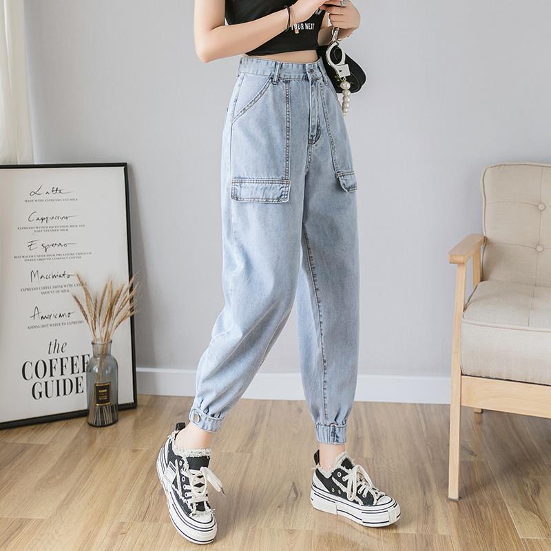 Quần Jeans Nữ Lưng Cao Ống Rộng Thời Trang Hàn Quốc