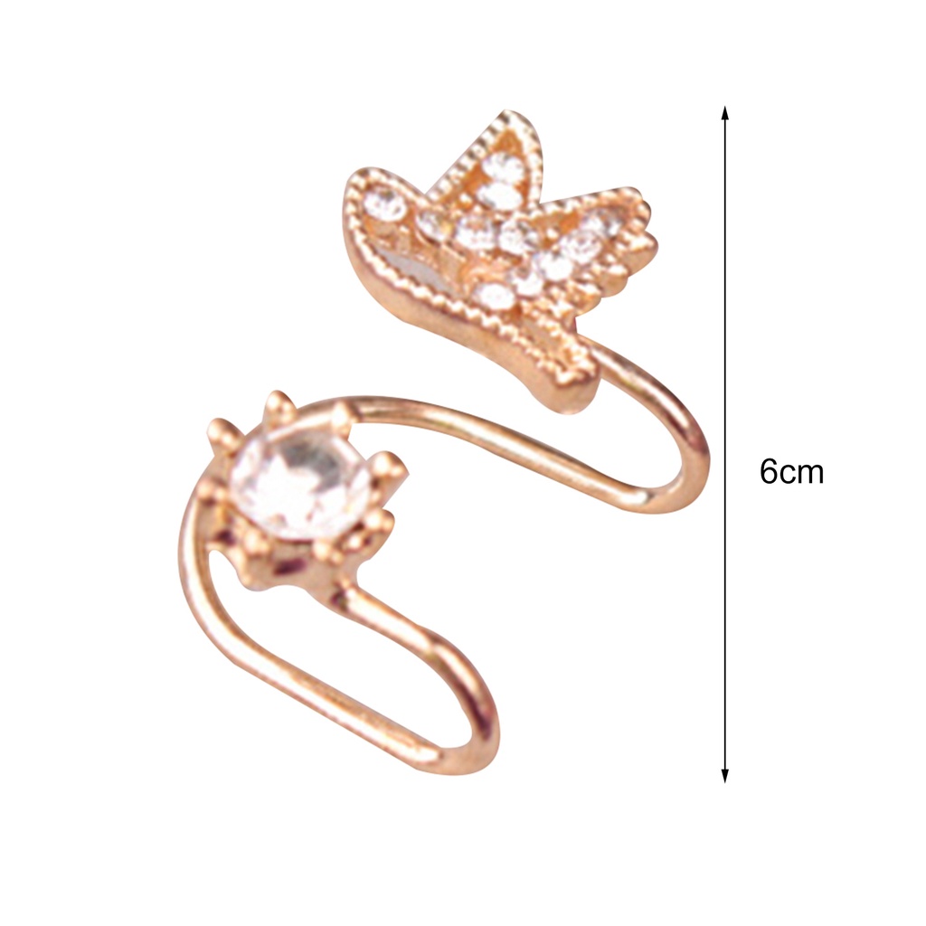Khuyên kẹp vành tai tạo hình chú chim đính đá nhân tạo đẹp mắt cho nữ