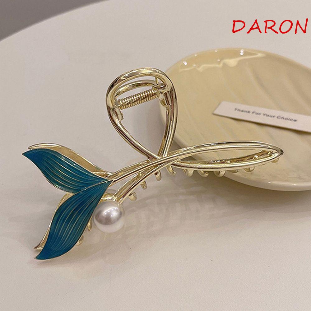 Kẹp Tóc Đuôi Cá Mập Màu Xanh Dương Thiết Kế Đơn Giản Sáng Tạo Cho Nữ