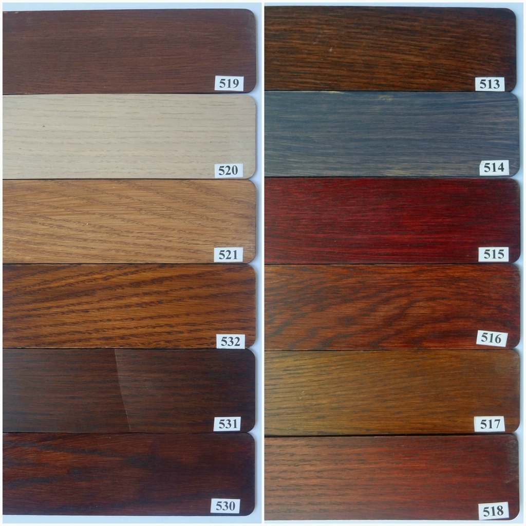 Sơn gỗ lau tay gốc dầu wood stain mã 530 - 550  lon 800gr, công ty Creative Life - LUMY Wood Decor