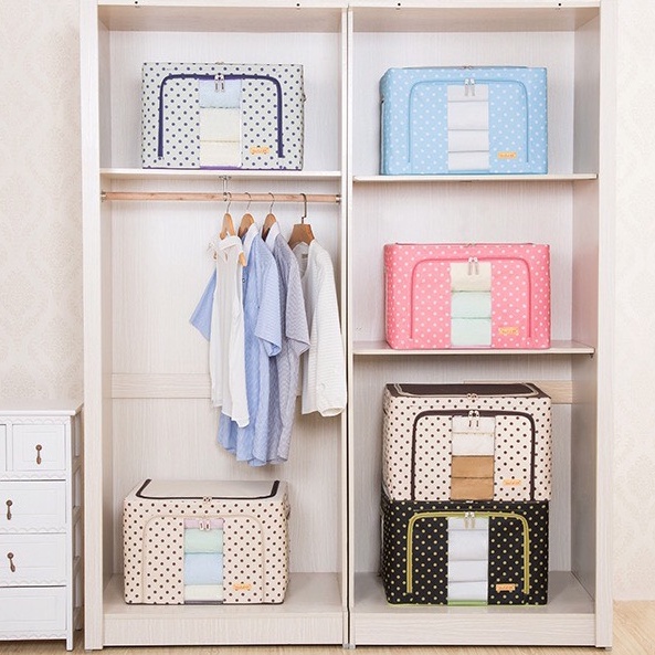 Hộp Đựng Quần Áo Chăn Màn Khung Thép Cao Cấp Loại To Đa Năng Tiện Lợi 88306