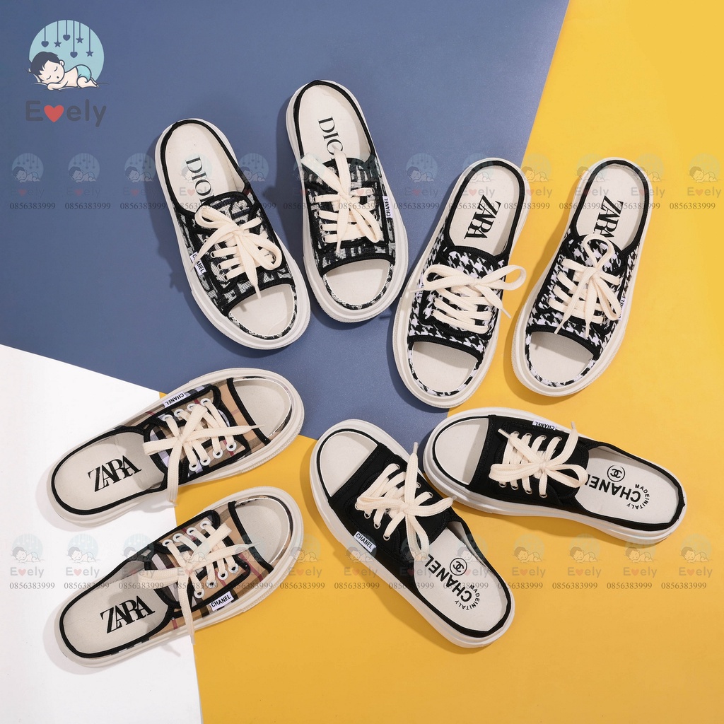 Giày Sục Vải Hở Mũi Buộc Dây Đế Bánh Mì Cao 3 Phân Dép Thời Trang Nữ Kiểu Sục Phong Cách Hàn Quốc Hót Nhất 2022
