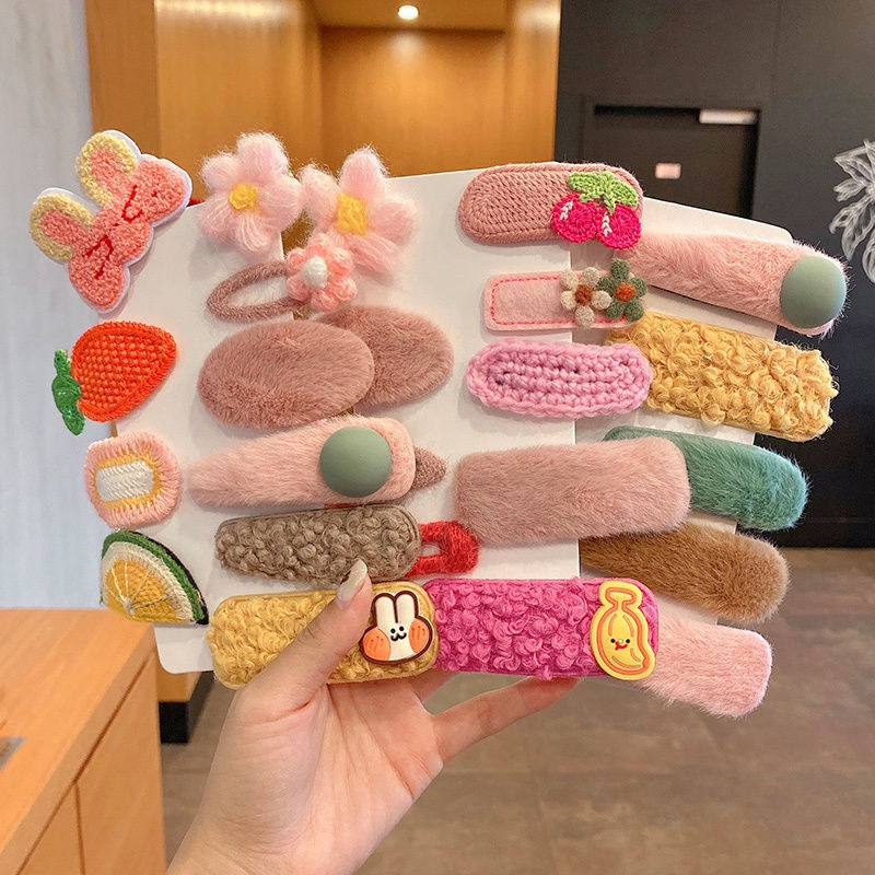 Kẹp Tóc Lông Nhung Kiểu Nhật Dễ Thương Xinh Xắn Dành Cho Nữ 2022