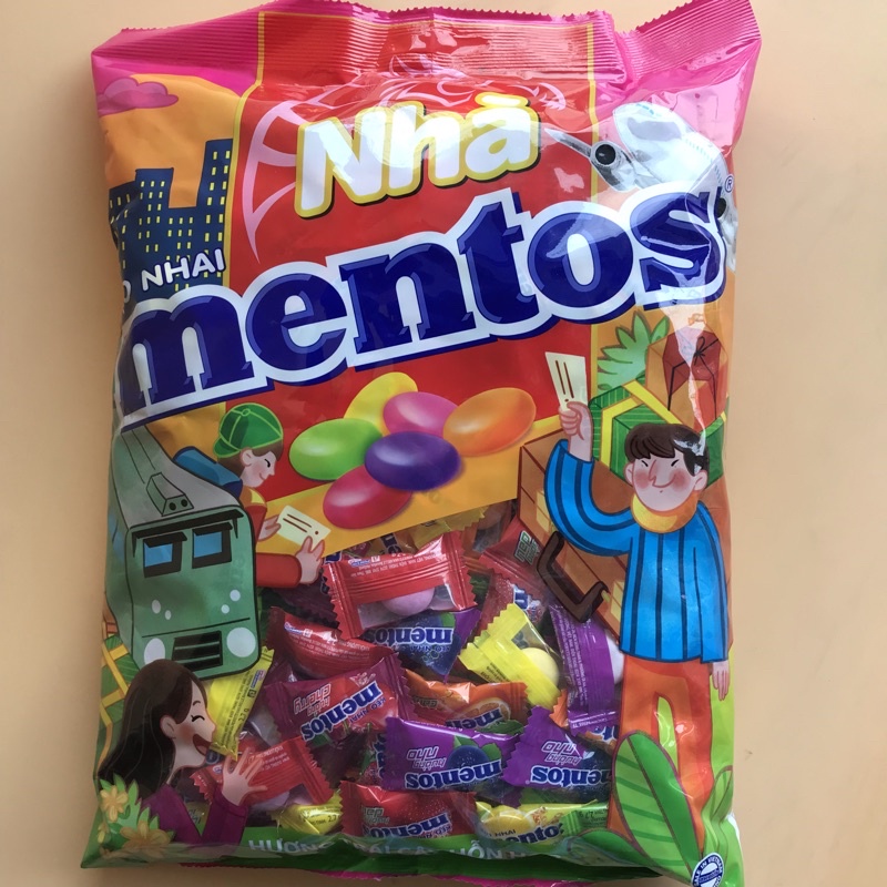 Kẹo nhai Mentos hương trái cây hỗn hợp gói 1Kg