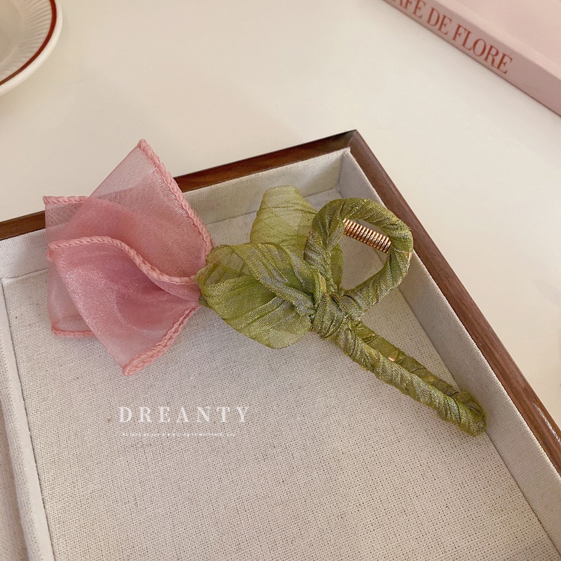 Kẹp Tóc Hình Hoa Tulip / Cá Mập Cỡ Nhỏ Thời Trang Ngọt Ngào Dễ Phối Đồ Cho Nữ