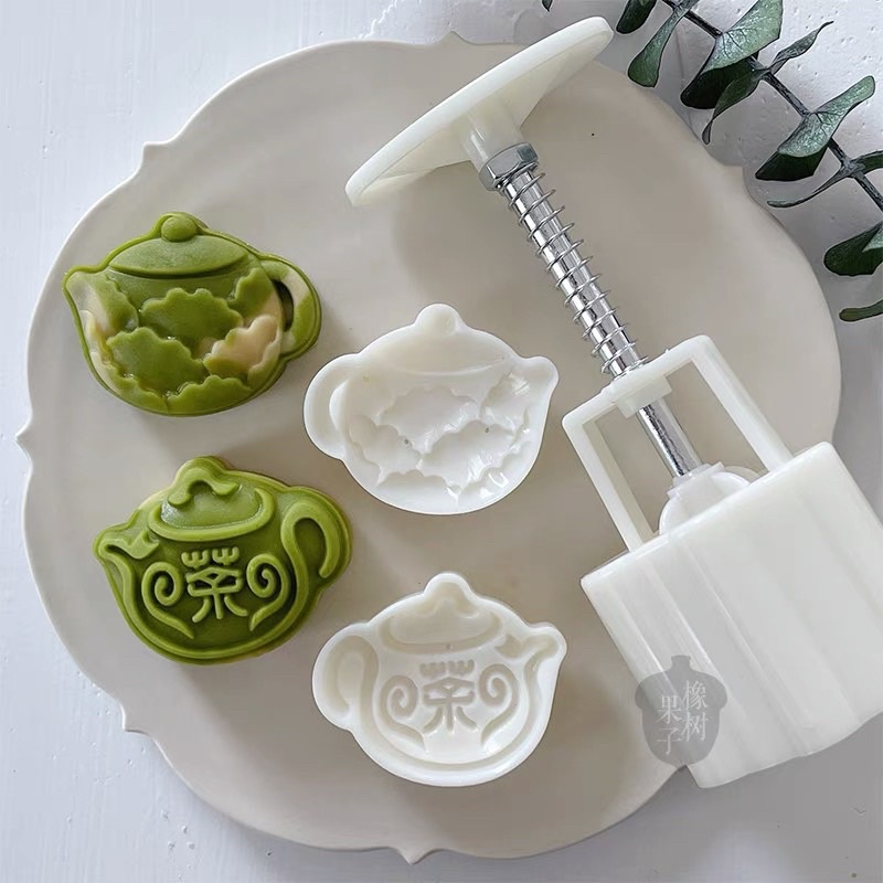 khuôn bánh trung thu 50g ấm trà