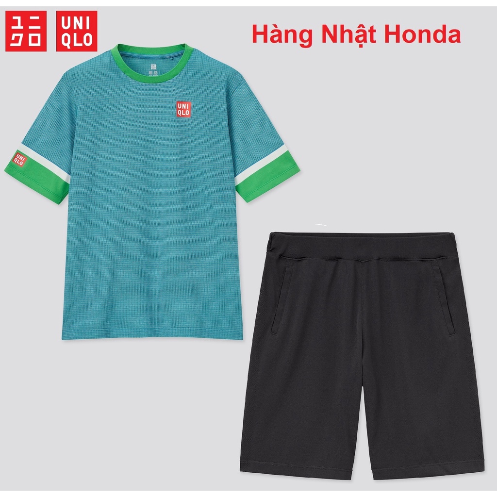 Áo thể thao Tennis Uniqlo Kei Nishikori - Trẻ Em - Giải Pháp 2021