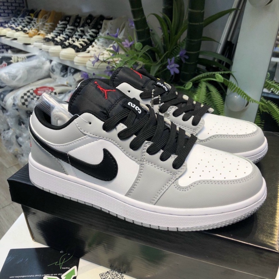 Giày Jordan Cổ Thấp JD1 Low, Giày Thể Thao Nam Nữ Sneaker Jordan Màu Xám Thấp Cổ  Nam Nữ Chuẩn 11 Full Box