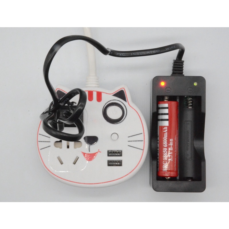 Bộ Sạc Pin 18650 3,7V (Sạc 2 pin cùng lúc - Có mạch bảo vệ pin)