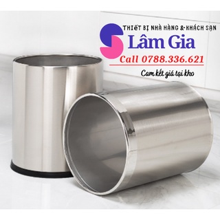 Thùng rác văn phòng tròn 2 lớp INOX