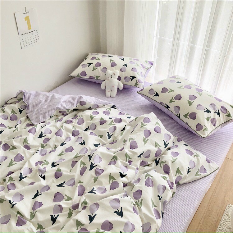 Set chăn ga gối cotton poly nhập khẩu - freeship - chọn mẫu- set 4 món