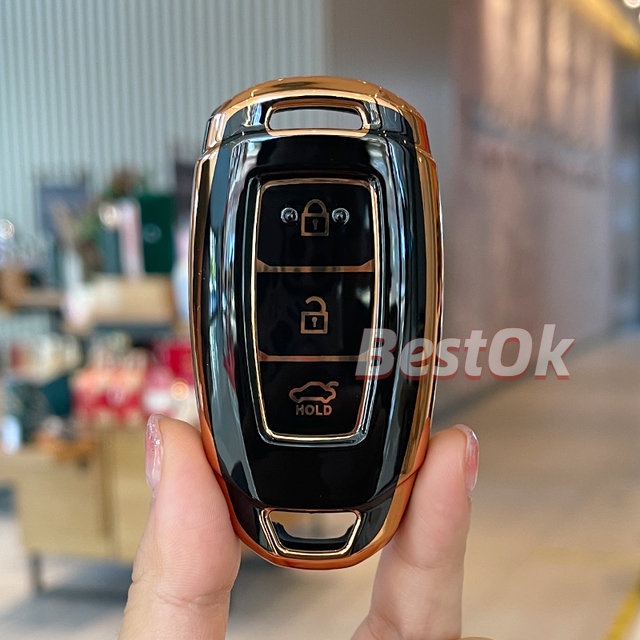 Bao da cho chìa khoá Accent/ KoNa/ Santafe 2018-2019/ 2020/ 2021-2022 Hyundai Accent 2021 chống xước chống va đập