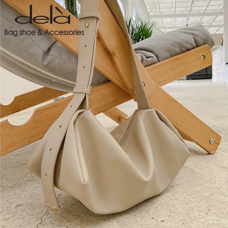 Dela túi đeo vai kẹp nách thời trang đi chơi đi du lich đen cao cấp thời trang đi làm đi nghỉ