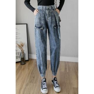 quần jeans nữ lưng cao ống đứng