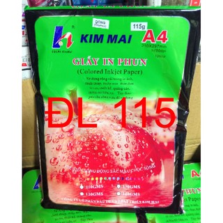 Giấy in ảnh A4 Kim Mai 1 mặt bóng định lượng 135gsm ( 100 tờ )