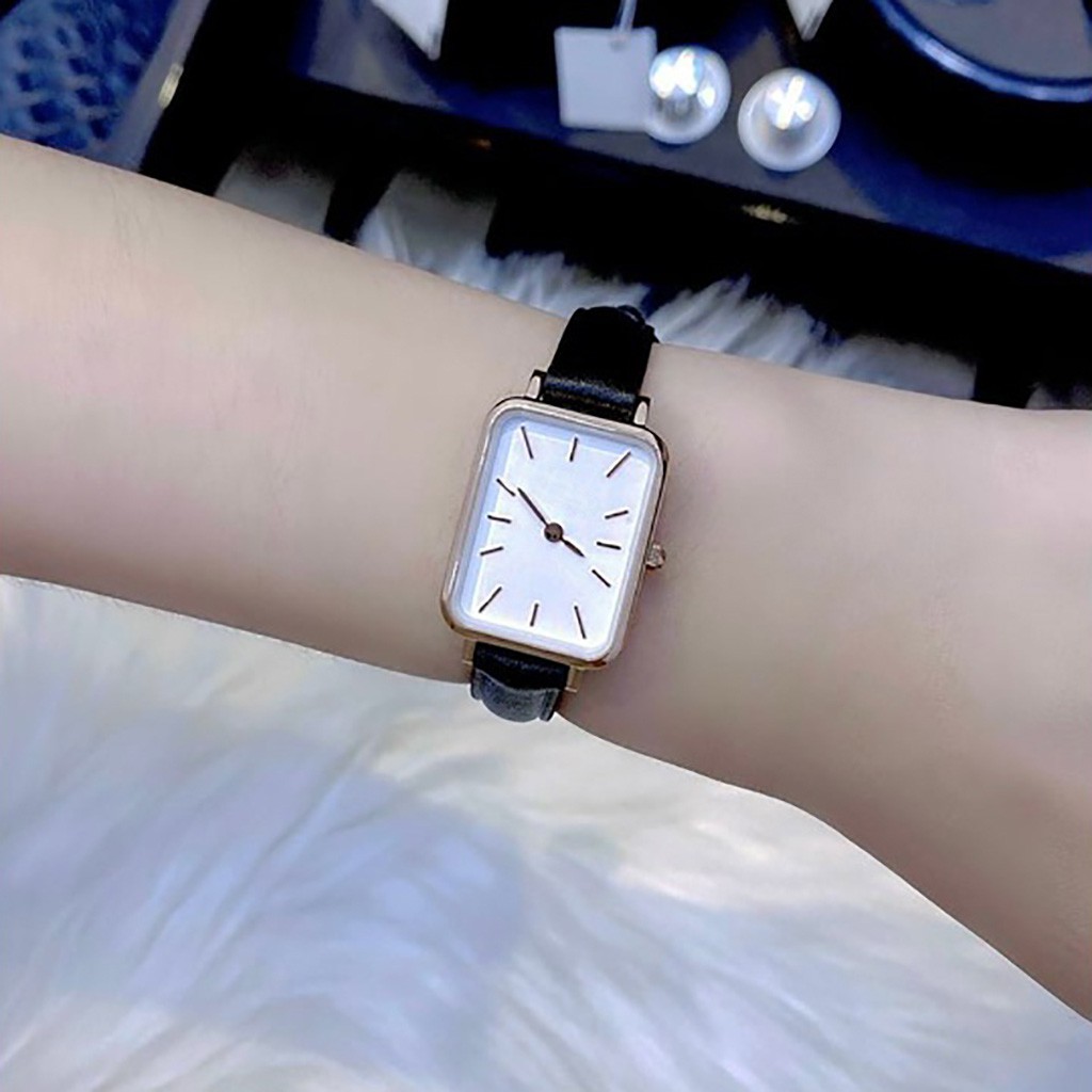 Đồng hồ Nữ DW mặt vuông dây da  20x26mm Full Box - Bảo Hành 12 Tháng | BigBuy360 - bigbuy360.vn