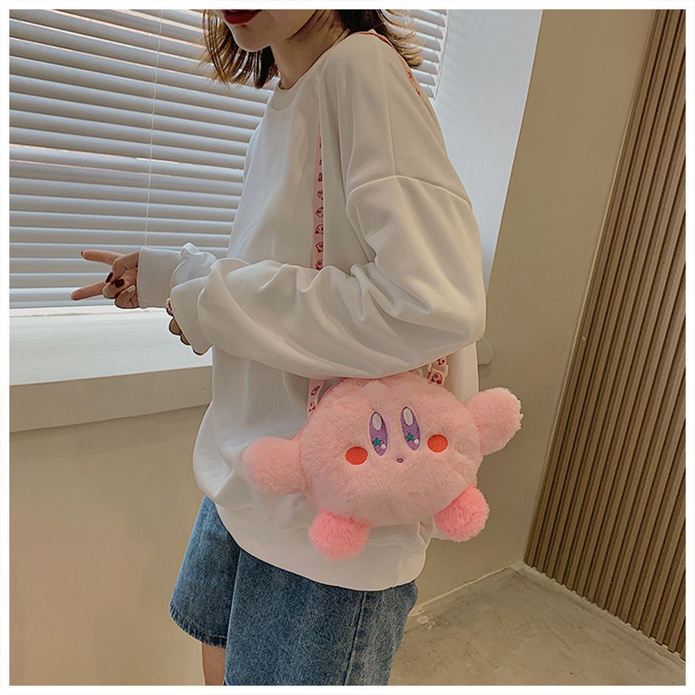 Túi đeo chéo hình thú nhồi bông kirby dễ thương