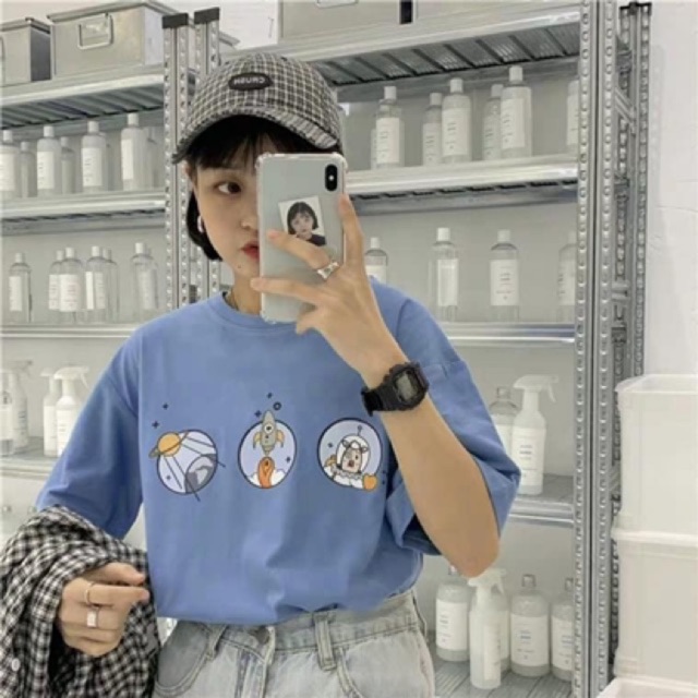 Áo thun 3 hình tròn hoạ tiết(kèm video và ảnh thật)