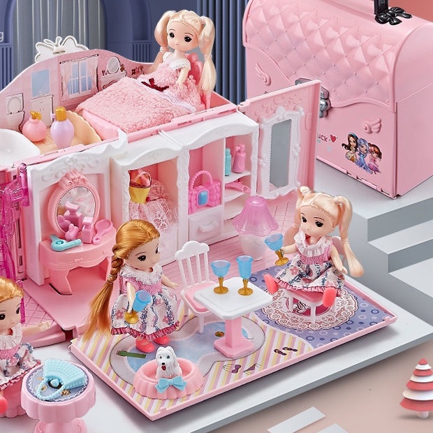 Ngôi nhà búp bê Barbie --- Lâu đài công chúa ---- Quà sinh nhật cho bé gái 8 tuổi