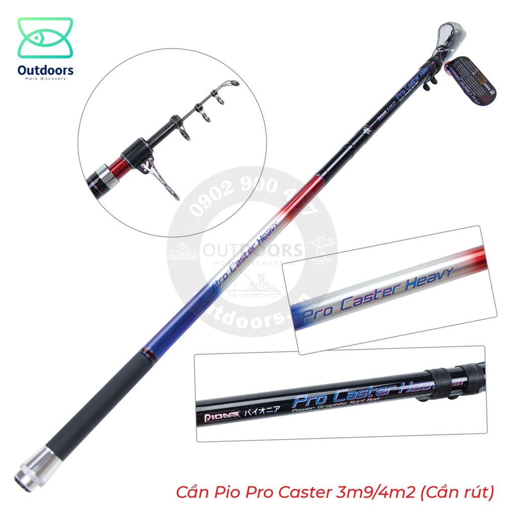 Cần câu rút Pioneer Pro Caster 3m9/ 4m2