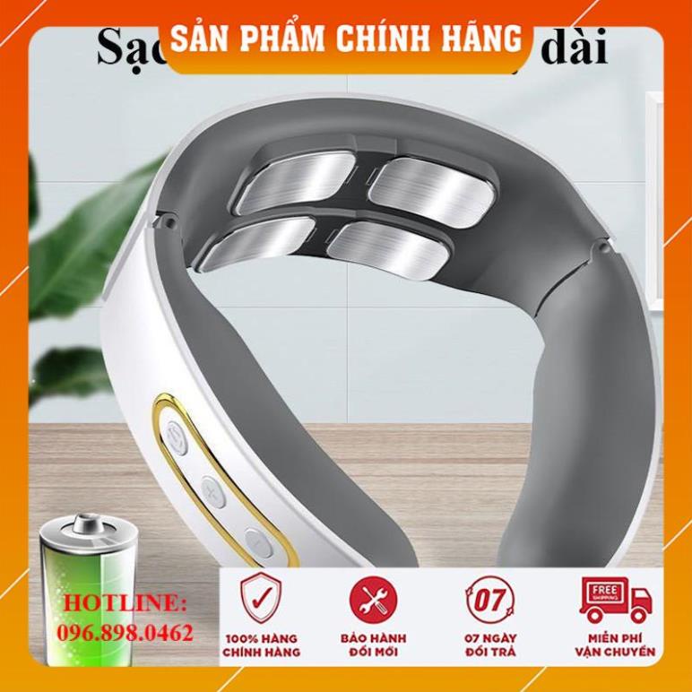 Máy Massage Cổ Xung Điện Trị Liệu Đa Năng Cao Cấp, Máy Mát Xa Cổ Vai Gáy 6 Chế Độ Sạc USB Tiện Lợi Thông Minh