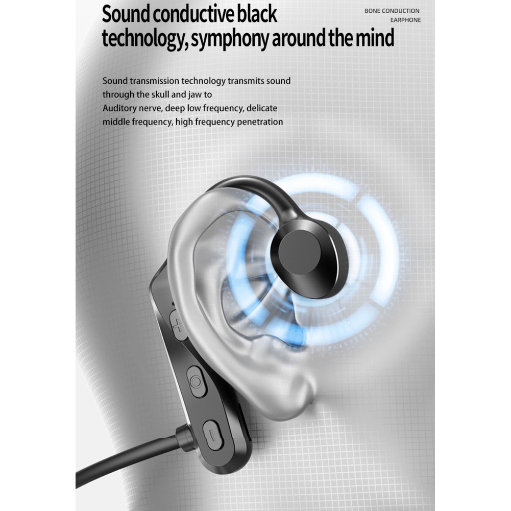 Tai Nghe bluetooth K69 Truyền Âm Qua Xương Tai Có Micro Rảnh Tay Khi Chơi Thể Thao