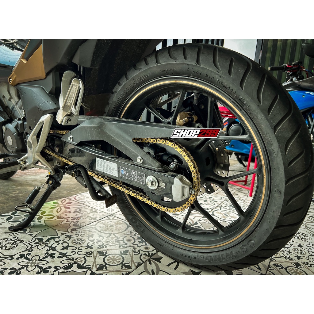 Sên RK 428 KLW phốt XW-Ring 132L màu vàng - Chính hãng RK Takasago thương hiệu Nhật Bản