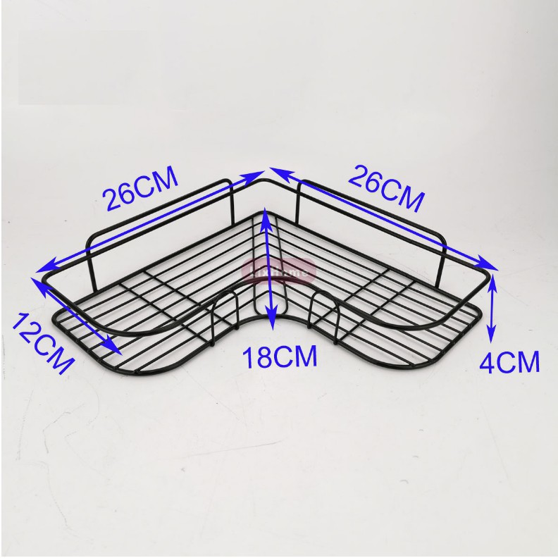 Kệ góc nhà tắm dán tường Inox, sắt sơn tĩnh điện đựng dầu gội, sữa tắm, gia vị không cần khoan đục LKG1 - LIXHOME