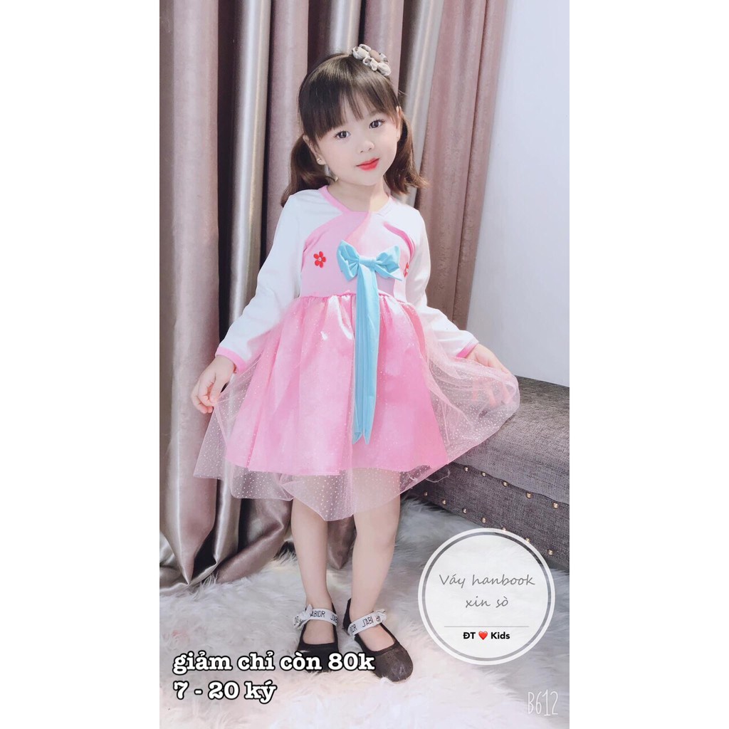 Váy kiểu hanbok cho bé gái