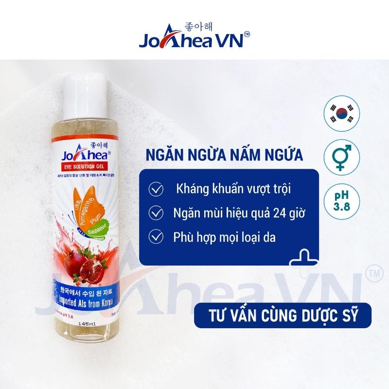 Dung dịch vệ sinh phụ nữ nam JoAhea EVE SOLUTION Gel giảm khô ngứa 145ml