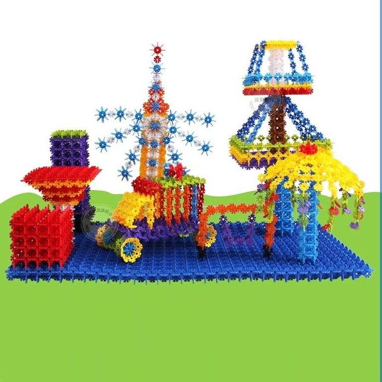 Hộp đồ chơi ghép hình nhựa 400 chi tiết hình hoa cho bé sáng tạo hình khối từ 3 tuổi