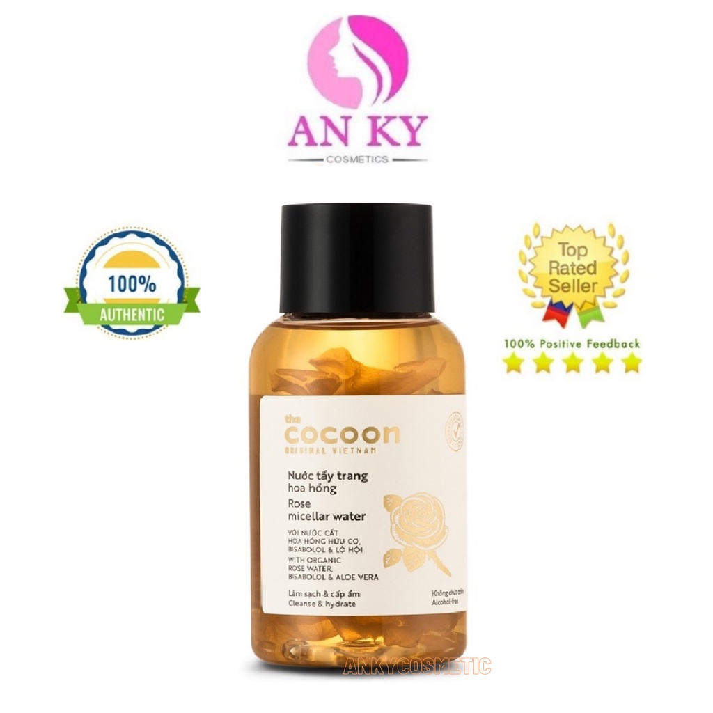 Nước Tẩy Trang Hoa Hồng Cocoon Giúp Tẩy Sạch Makeup &amp; Cấp Ẩm 140ml