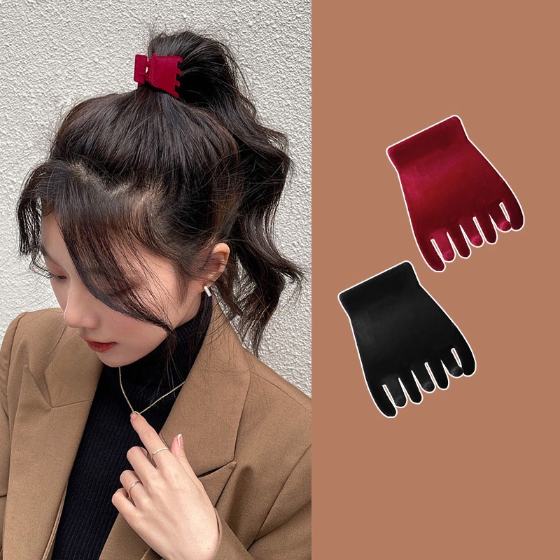 Kẹp Tóc Nhỏ Hình Cá Mập Màu Sắc Đơn Giản Thanh Lịch Phong Cách Retro
