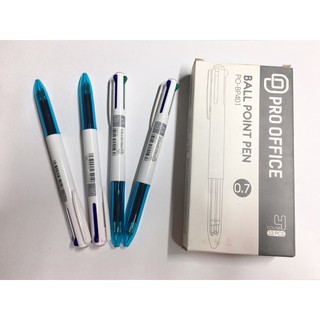 Bút bi 4 màu ngòi 0,7mm Pro Office PO BP401 - Mực tưoi, đẹp , nhỏ gọn