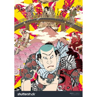 Tranh lụa 3d Samurai Nhật Bản SMRNB-07