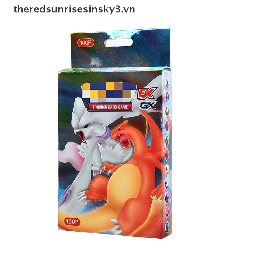 Bộ 100 tấm thẻ bài Pokemon Vmax long lanh
