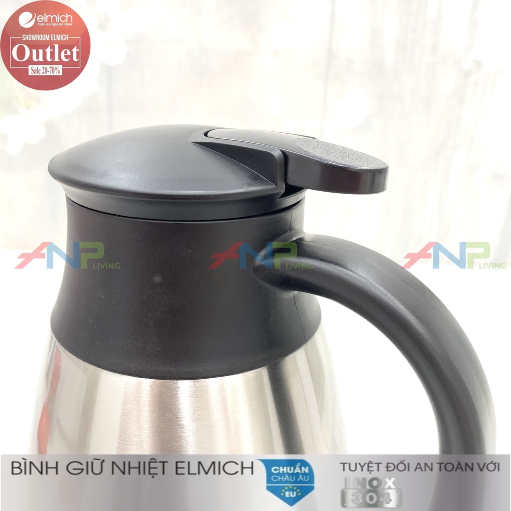 Bình đựng nước giữ nhiệt 2 lớp INOX 304, Tráng Bạc, 1500ml 2000ML Elmich