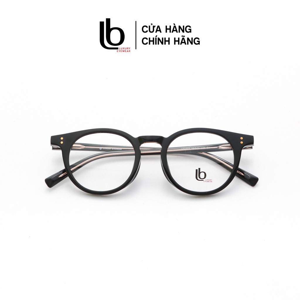 Gọng mắt kính cận loạn LB Eyewear LBE H70 602 Nhựa dẻo dáng Tròn nhỏ nam nữ - vàng, đen, bạc, xanh, hồng, trong suốt