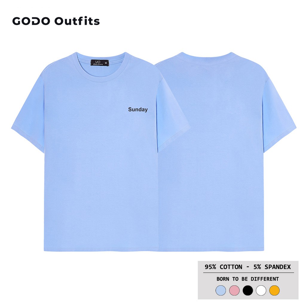 ⭐ ÁO THUN TAY NGẮN NAM NỮ GODO OUTFITS IN THỨ ATR03