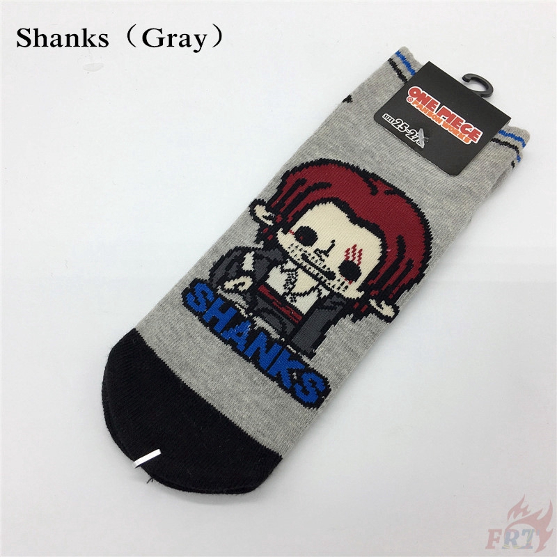 ❀ Vớ In Họa Tiết Hoạt Hình One Piece Series 04 ❀ 1 Đôi Tất Cotton In Hình Luffy Ace Zoro Shanks Edward Cho Nam