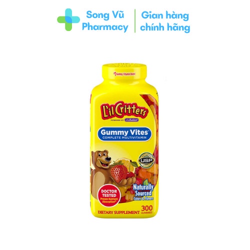 Kẹo Dẻo Bổ Sung Vitamin Gấu Lil'Critter Gummy Vites Multivitamin Complete Cho Trẻ Từ 2 Tuổi (300 Viên)