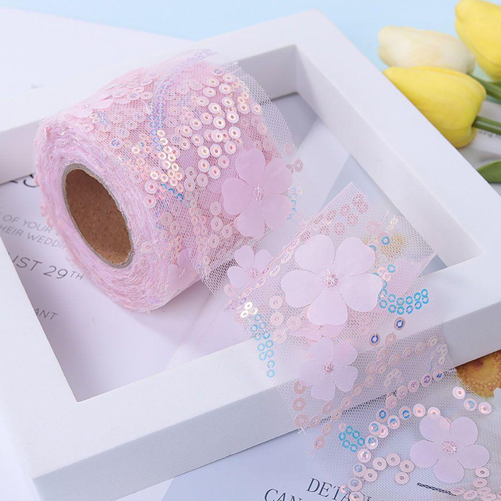Cuộn Dây Ruy Băng Kim Tuyến Lấp Lánh Dài 10 Yards