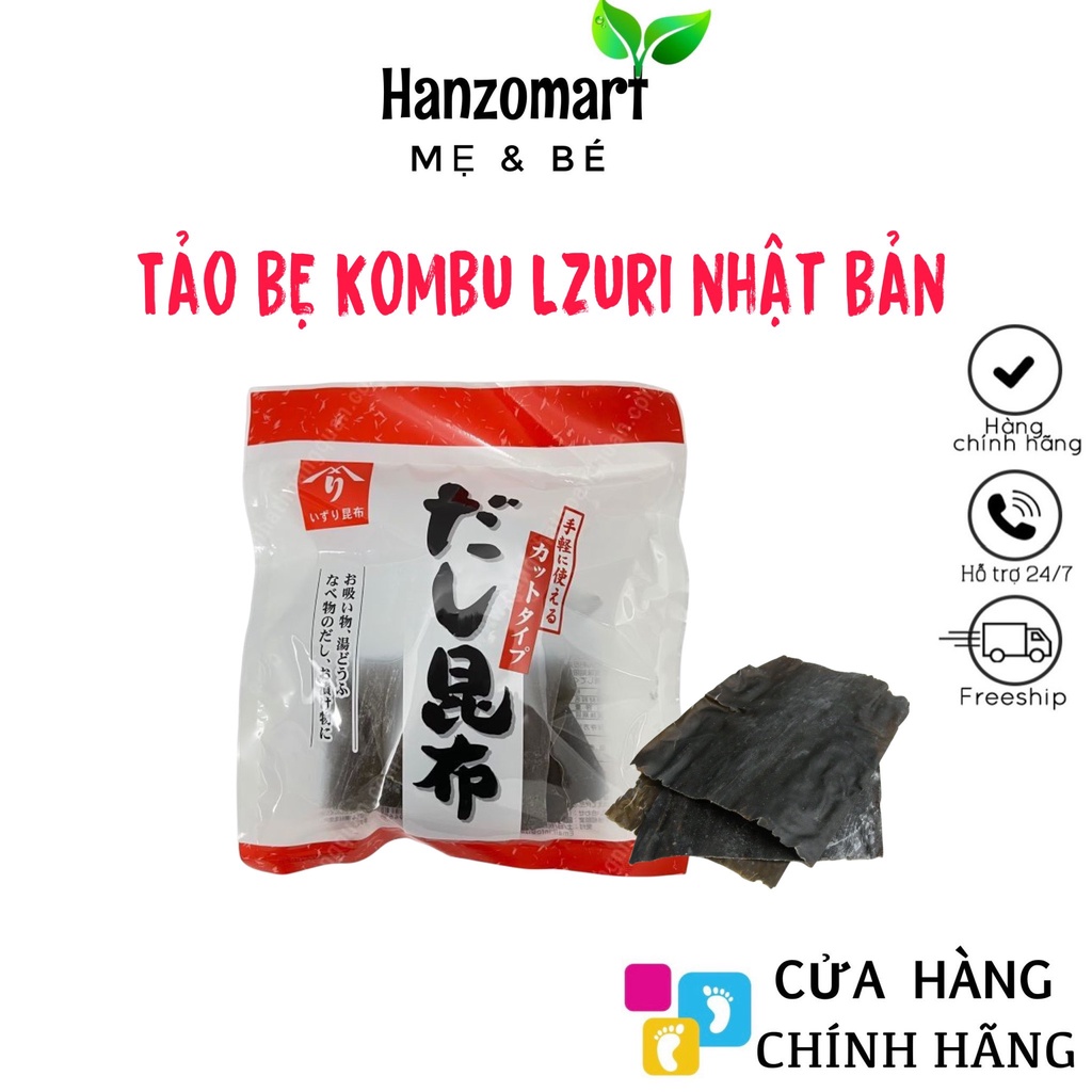 Tảo bẹ khô Kombu Izuri 35gr Nấu Nước Dùng Dashi cho bé ăn dặm - Nhật Bản