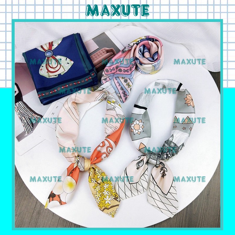 Khăn Lụa Vuông Quàng Cổ Turban Bandana 70x70 cm K70021