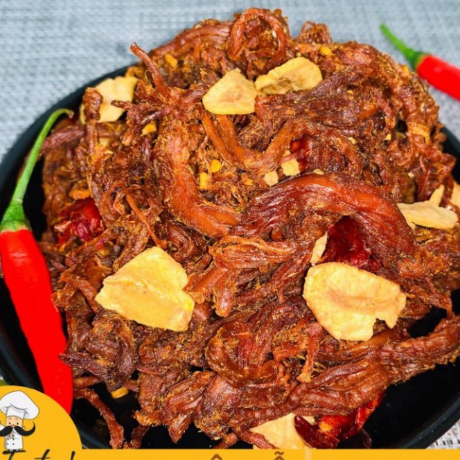 300G Hũ Khô Heo Cháy Tỏi thế giới ăn vặt mẹ ốc | BigBuy360 - bigbuy360.vn