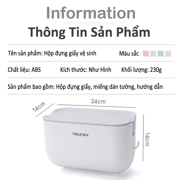 Hộp đựng giấy vệ sinh TISSUE BOX sang trọng, cao cấp