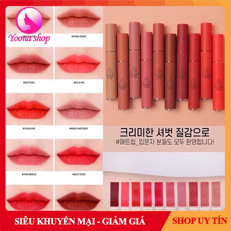 [Hàng Auth] Son kem lì 3CE Velvet Lip Tint – Nhập Chính hãng Hàn Quốc – Xu thế giới trẻ 2019 | WebRaoVat - webraovat.net.vn