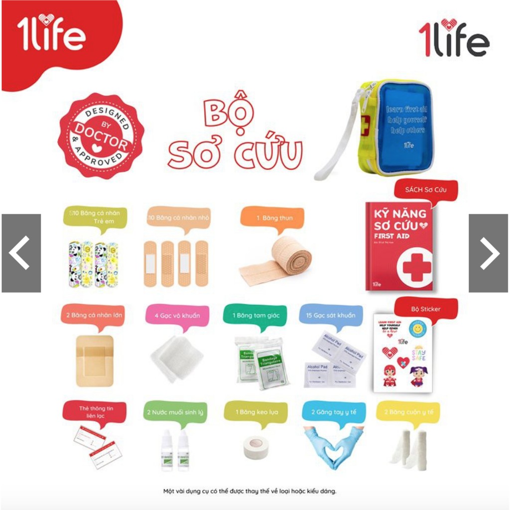 Túi Sơ Cứu Hero First Aid Kit 1Life, Kèm Sách Kỹ Năng Sơ Cứu